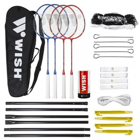 Badmintonový set Alumtec 5566 WISH, červeno-modrý