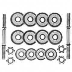 Činkový set v kufru chromovaný STC-15 HMS, 15 kg