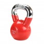 Kettlebell s chromovaným úchopem KTC HMS, 4 kg, červený