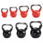 Kettlebell s chromovaným úchopem KTC HMS, 4 kg, červený