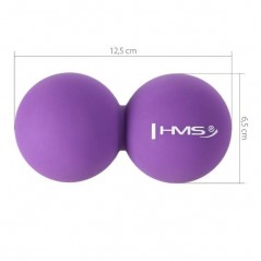 Dvojitý masážní míč BLC02 Lacrosse Ball HMS, fialový