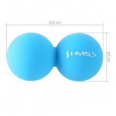 Dvojitý masážní míč BLC02 Lacrosse Ball HMS, modrý