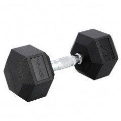 Černá hexagonální jednoruční činka HMS, 14 kg
