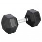 Černá hexagonální jednoruční činka HMS, 20 kg Černá hexagonální jednoruční činka HMS, 20 kg