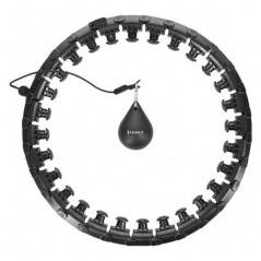 Masážní hula hoop HHW12 plus size se závažím HMS, černý