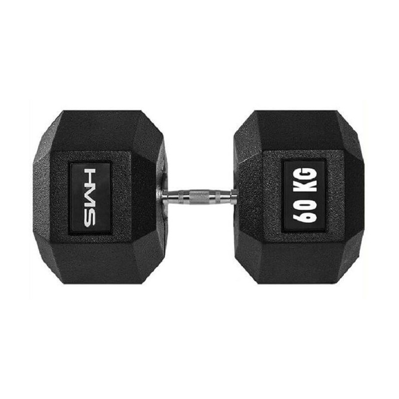 Hexagonální jednoruční činka HMS, 60 kg Hexagonální jednoruční činka HMS, 60 kg