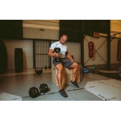 Hexagonální jednoruční činka HMS, 60 kg