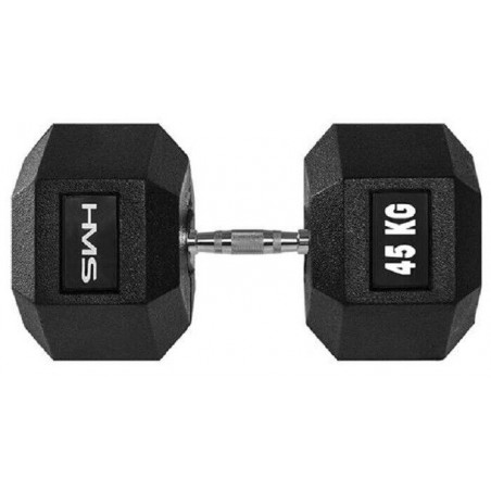 Hexagonální jednoruční činka HMS, 45 kg