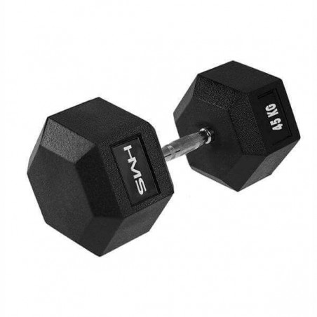 Hexagonální jednoruční činka HMS, 45 kg