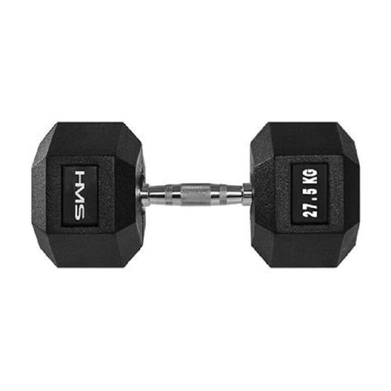 Hexagonální jednoruční činka HMS, 27,5 kg Hexagonální jednoruční činka HMS, 27,5 kg