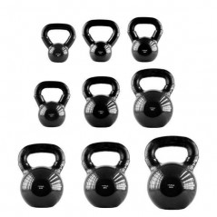 Kettlebell pokrytý vinylem KNV12 HMS 12 kg, černý