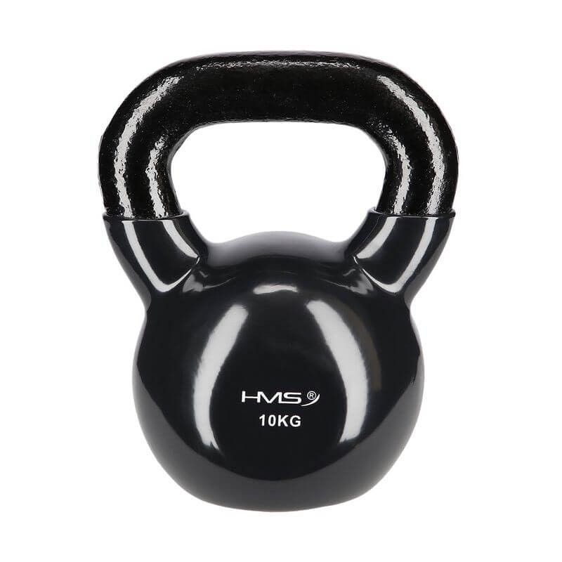 Kettlebell pokrytý vinylem KNV10 HMS 10 kg, černý