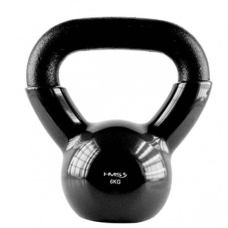 Kettlebell pokrytý vinylem KNV06 HMS 6 kg, černý