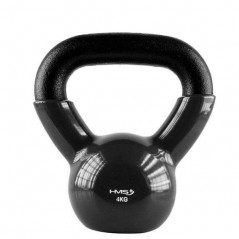 Kettlebell pokrytý vinylem KNV04 HMS 4 kg, černý