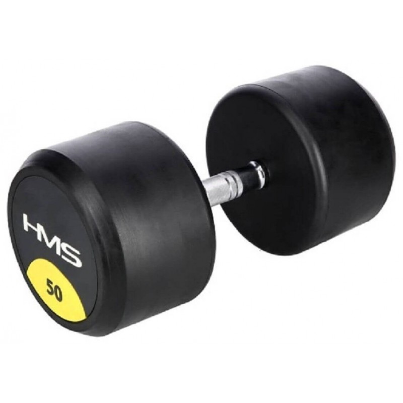 Pogumovaná jednoruční činka HG Pro HMS, 50 kg Pogumovaná jednoruční činka HG Pro HMS, 50 kg