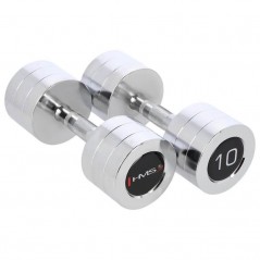 Chromované činky CHD10 HMS 2 x 10 kg