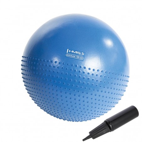 Masážní gymnastický míč YB03 HMS, 55 cm, modrý