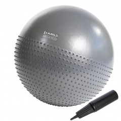 Masážní gymnastický míč YB03 HMS, 65 cm, šedý