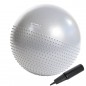 Masážní gymnastický míč YB03 HMS, 65 cm, světle šedý