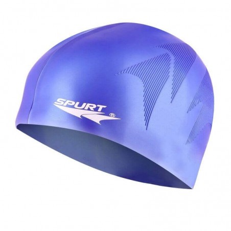 Silikonová čepice SE34 s plastickým vzorem SPURT, modrá