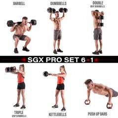 Sada činek SGX130 Pro 6v1 HMS, 30 kg