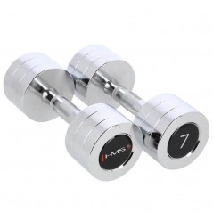 Chromované činky CHD07 HMS 2 x 7 kg