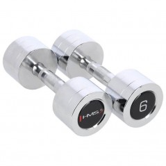 Chromované činky CHD06 HMS 2 x 6 kg
