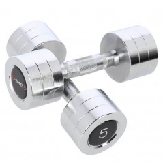 Chromované činky CHD05 HMS 2 x 5 kg