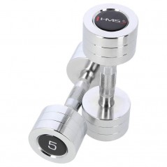 Chromované činky CHD05 HMS 2 x 5 kg