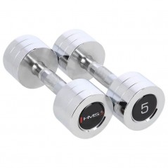 Chromované činky CHD05 HMS 2 x 5 kg