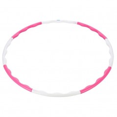 Hula-hop obruč HHP090 ONE Fitness, růžovo-bílá 90 cm