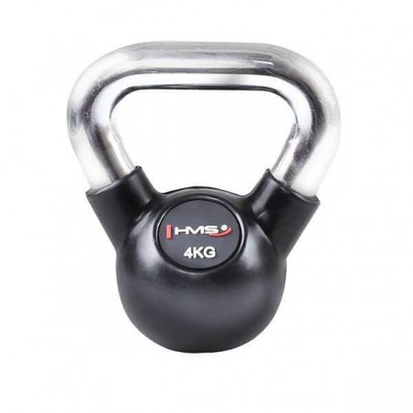 Vinylový kettlebell s chromovaným úchopem KGC HMS, 4 kg