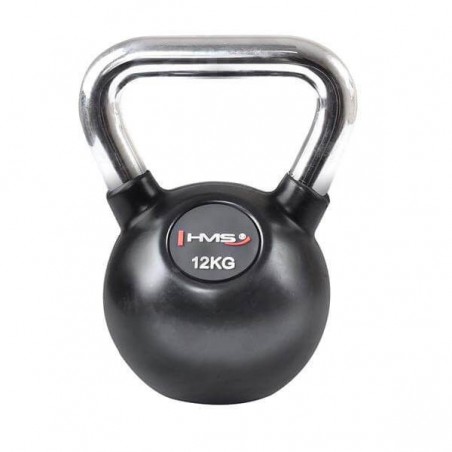 Vinylový kettlebell s chromovaným úchopem KGC HMS, 12 kg