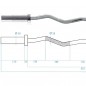 Lomená olympijská osa GOL160 HMS Premium 120 cm x 50 mm Lomená olympijská osa GOL160 HMS Premium 120 cm x 50 mm